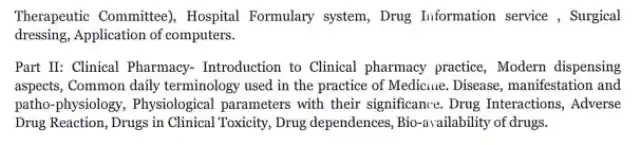Rajasthan Pharmacist Subject Syllabus In Hindi